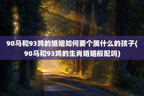 90马和93鸡的婚姻如何要个属什么的孩子(90马和93鸡的生肖婚姻般配吗)