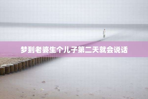梦到老婆生个儿子第二天就会说话