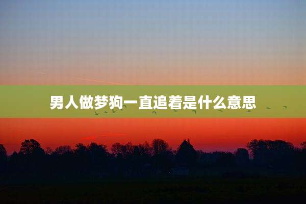 男人做梦狗一直追着是什么意思