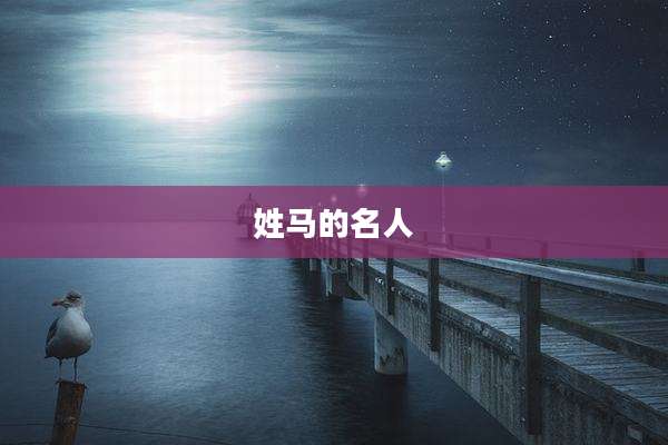 姓马的名人