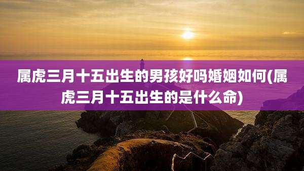 属虎三月十五出生的男孩好吗婚姻如何(属虎三月十五出生的是什么命)