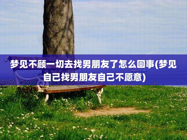 梦见不顾一切去找男朋友了怎么回事(梦见自己找男朋友自己不愿意)