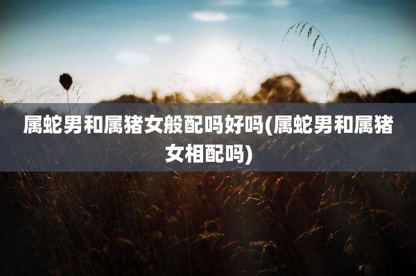 属蛇男和属猪女般配吗好吗(属蛇男和属猪女相配吗)