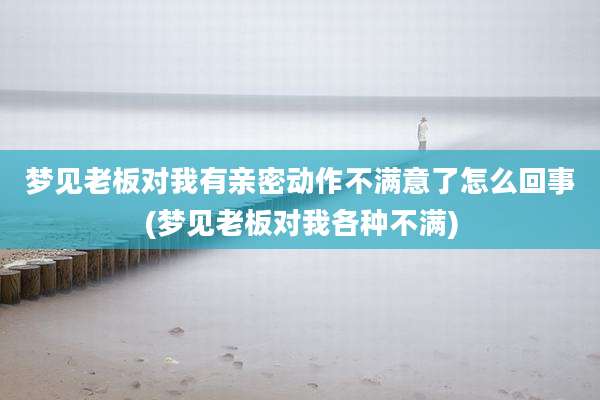 梦见老板对我有亲密动作不满意了怎么回事(梦见老板对我各种不满)