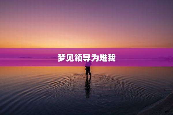 梦见领导为难我
