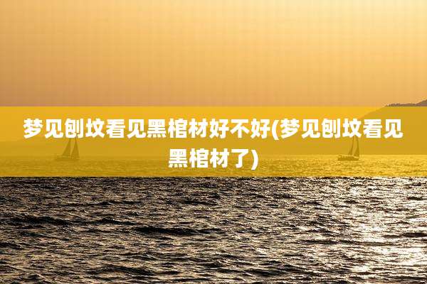 梦见刨坟看见黑棺材好不好(梦见刨坟看见黑棺材了)