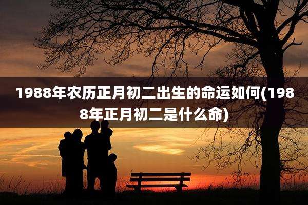 1988年农历正月初二出生的命运如何(1988年正月初二是什么命)
