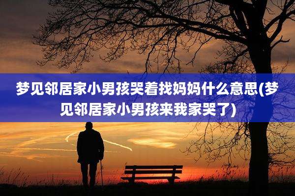 梦见邻居家小男孩哭着找妈妈什么意思(梦见邻居家小男孩来我家哭了)