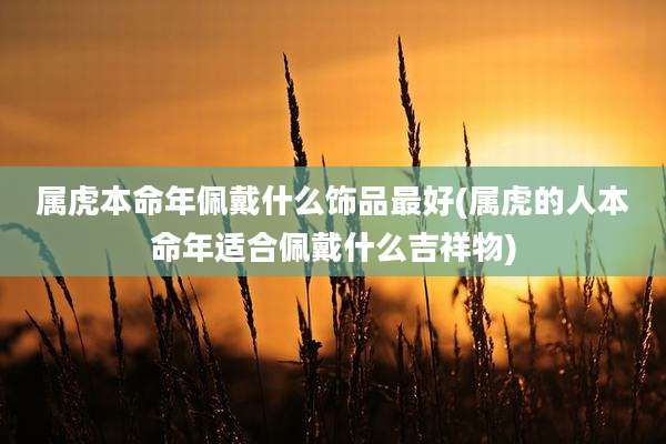 属虎本命年佩戴什么饰品最好(属虎的人本命年适合佩戴什么吉祥物)