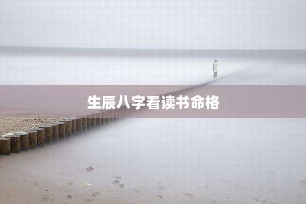 生辰八字看读书命格