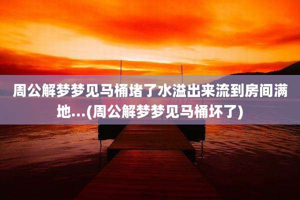 周公解梦梦见马桶堵了水溢出来流到房间满地...(周公解梦梦见马桶坏了)