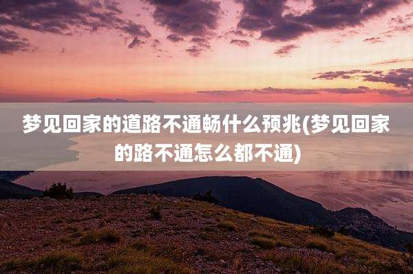 梦见回家的道路不通畅什么预兆(梦见回家的路不通怎么都不通)