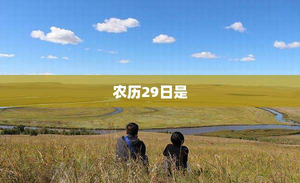 农历29日是