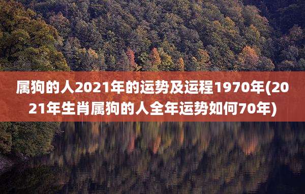 属狗的人2021年的运势及运程1970年(2021年生肖属狗的人全年运势如何70年)