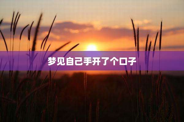 梦见自己手开了个口子