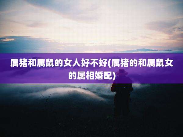 属猪和属鼠的女人好不好(属猪的和属鼠女的属相婚配)