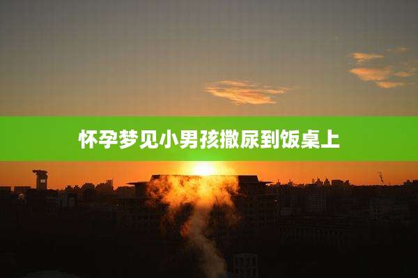 怀孕梦见小男孩撒尿到饭桌上