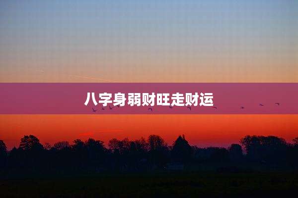 八字身弱财旺走财运