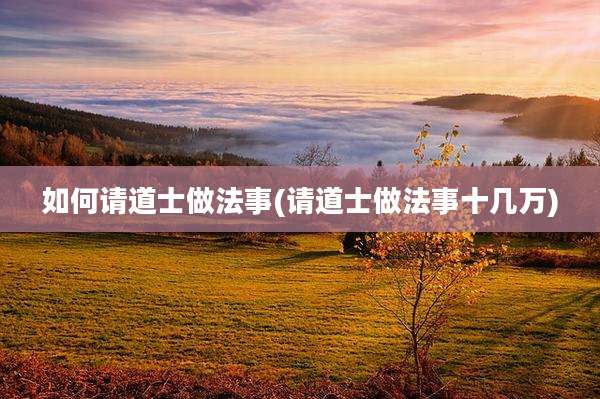 如何请道士做法事(请道士做法事十几万)