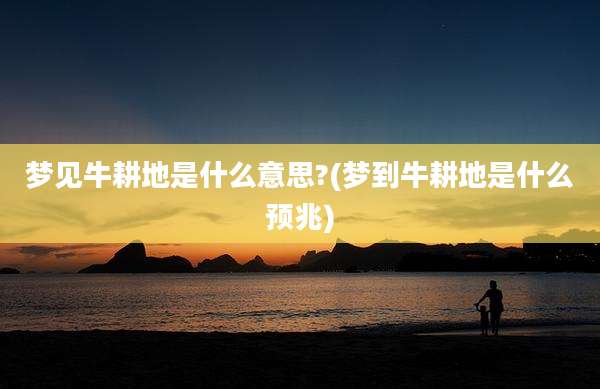 梦见牛耕地是什么意思?(梦到牛耕地是什么预兆)