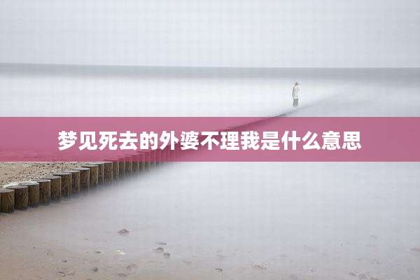 梦见死去的外婆不理我是什么意思