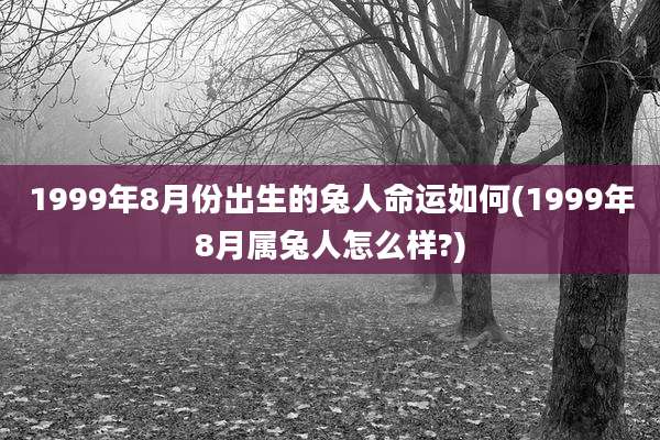 1999年8月份出生的兔人命运如何(1999年8月属兔人怎么样?)