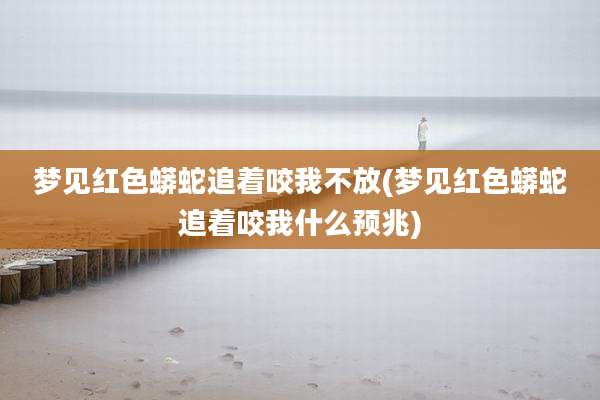 梦见红色蟒蛇追着咬我不放(梦见红色蟒蛇追着咬我什么预兆)