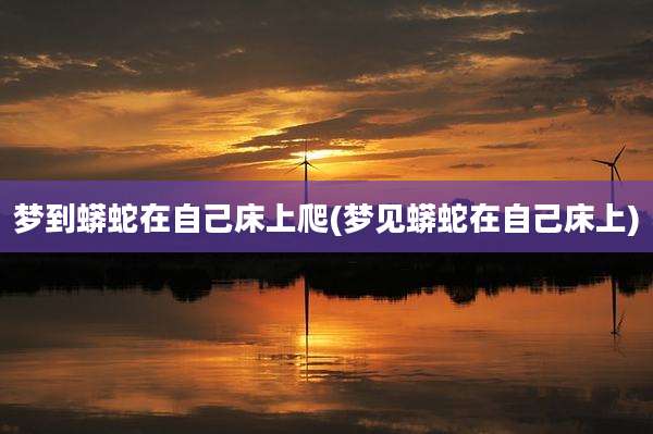 梦到蟒蛇在自己床上爬(梦见蟒蛇在自己床上)