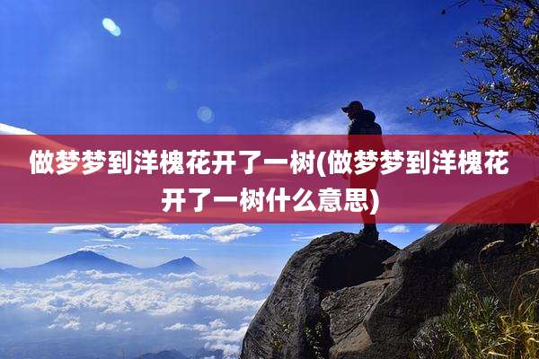做梦梦到洋槐花开了一树(做梦梦到洋槐花开了一树什么意思)