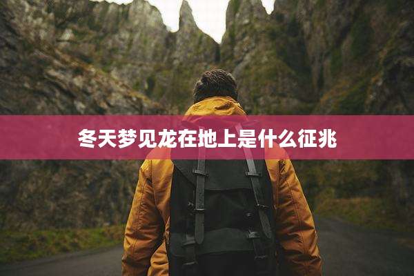 冬天梦见龙在地上是什么征兆
