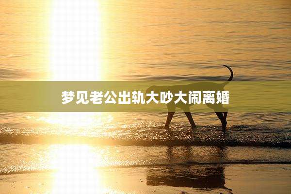 梦见老公出轨大吵大闹离婚