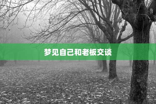 梦见自己和老板交谈