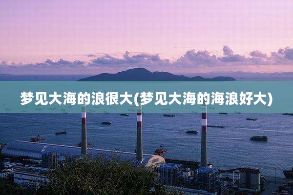 梦见大海的浪很大(梦见大海的海浪好大)