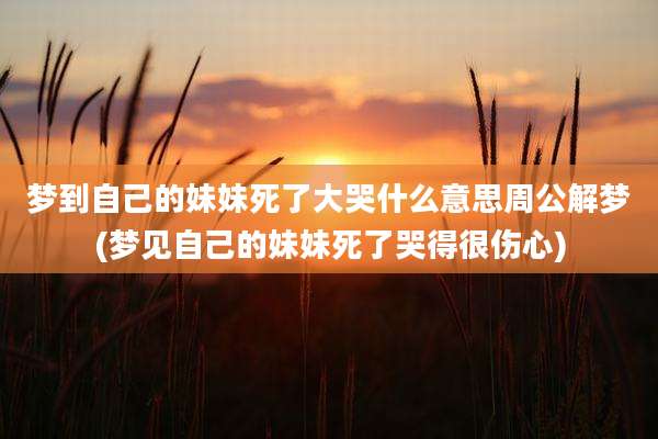 梦到自己的妹妹死了大哭什么意思周公解梦(梦见自己的妹妹死了哭得很伤心)