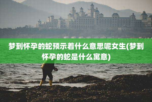 梦到怀孕的蛇预示着什么意思呢女生(梦到怀孕的蛇是什么寓意)