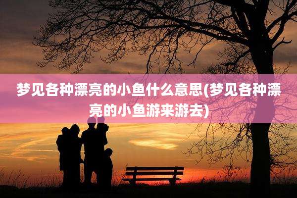 梦见各种漂亮的小鱼什么意思(梦见各种漂亮的小鱼游来游去)