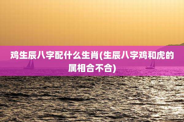 鸡生辰八字配什么生肖(生辰八字鸡和虎的属相合不合)