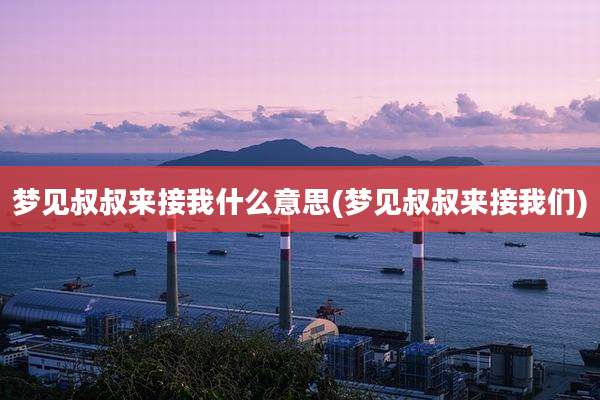 梦见叔叔来接我什么意思(梦见叔叔来接我们)