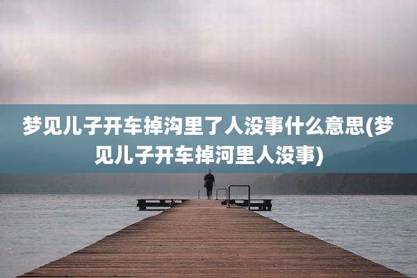 梦见儿子开车掉沟里了人没事什么意思(梦见儿子开车掉河里人没事)