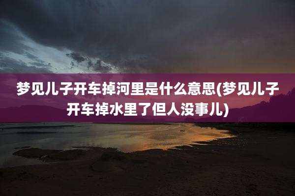 梦见儿子开车掉河里是什么意思(梦见儿子开车掉水里了但人没事儿)