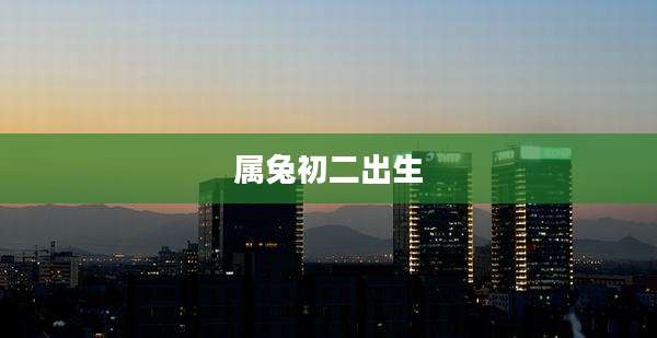 属兔初二出生