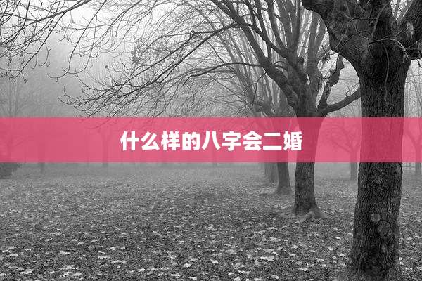 什么样的八字会二婚