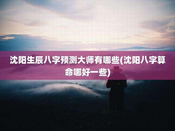 沈阳生辰八字预测大师有哪些(沈阳八字算命哪好一些)