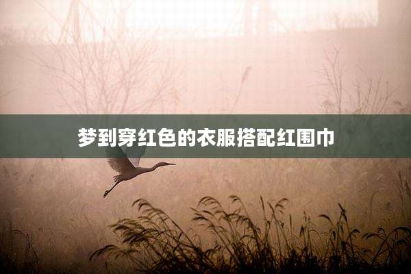 梦到穿红色的衣服搭配红围巾