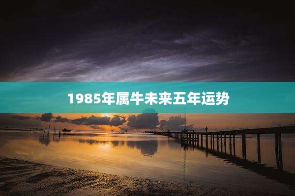 1985年属牛未来五年运势