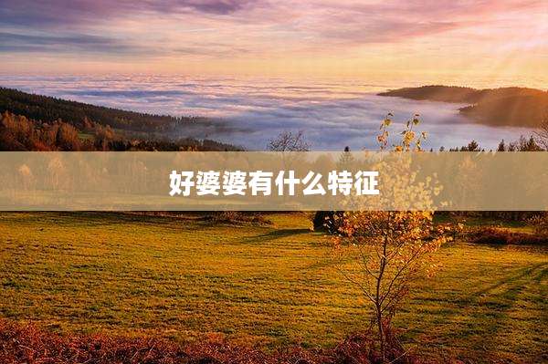 好婆婆有什么特征