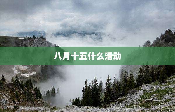 八月十五什么活动