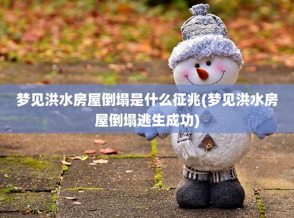 梦见洪水房屋倒塌是什么征兆(梦见洪水房屋倒塌逃生成功)