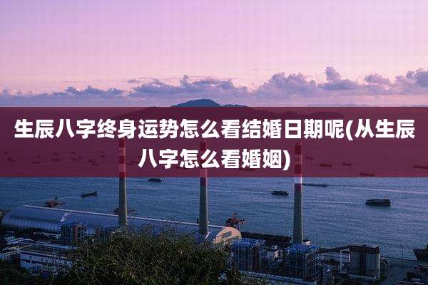 生辰八字终身运势怎么看结婚日期呢(从生辰八字怎么看婚姻)
