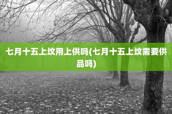 七月十五上坟用上供吗(七月十五上坟需要供品吗)